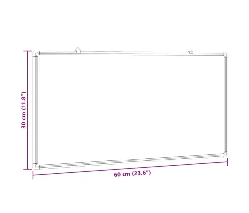 Magnētiska Tāfele, Balta, 60X30X1,7 Cm, Alumīnijs Vidaxl