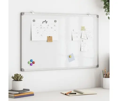 Magnētiska Tāfele, Balta, 40X30X1,7 Cm, Alumīnijs Vidaxl