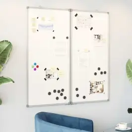 Magnētiska Tāfele, Salokāma, 80X80X1,7 Cm, Alumīnijs Vidaxl