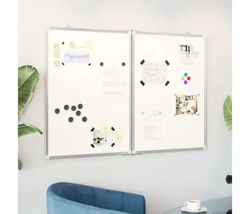 Kokkupandav Valge Magnettahvel, 100X80X1,7 cm Alumiinium