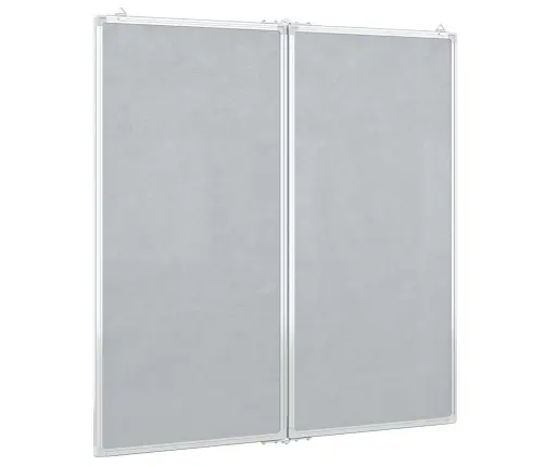 Magnetinė Balta Lenta, 100X100X1,7cm Aliuminis, Sulankstoma