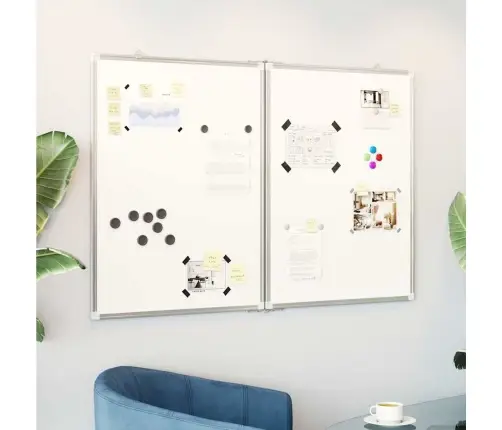 Magnētiska Tāfele, Salokāma, 120X100X1,7 Cm, Alumīnijs Vidaxl