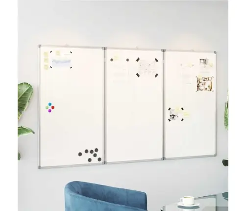 Kokkupandav Valge Magnettahvel, 150X80X1,7 cm Alumiinium