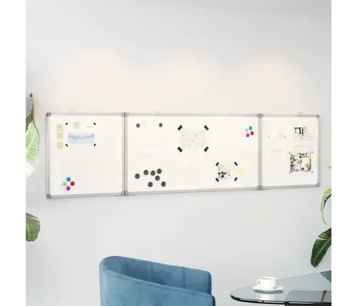 Magnetinė Balta Lenta, 160X40X1,7cm Aliuminis, Sulankstoma