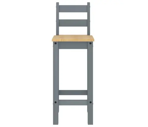 Baro Kėdės, 2Vnt., Pilkos Spalvos, Pušies Medienos Masyvas