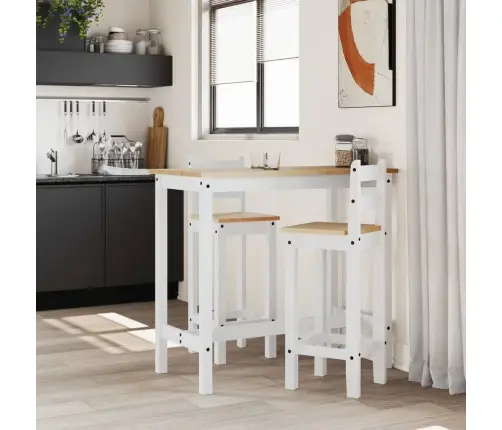 Bāra Krēsli, 2 Gab., Balti, Priedes Masīvkoks Vidaxl