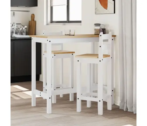 Bāra Krēsli, 2 Gab., Balti, Priedes Masīvkoks Vidaxl