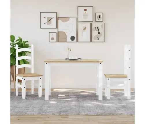 Valgomojo Stalas Panama, Baltas, 112X60X75cm Pušies Masyvas