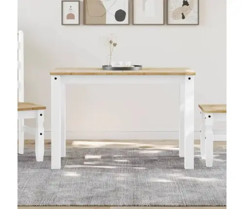 Valgomojo Stalas Panama, Baltas, 112X60X75cm Pušies Masyvas