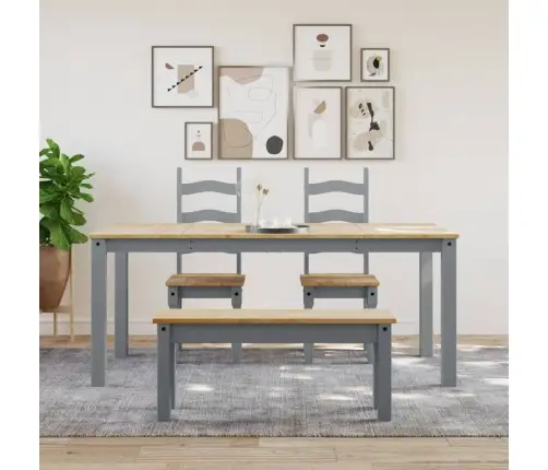 Valgomojo Stalas Panama, Pilkas, 180X90X75cm Pušies Masyvas