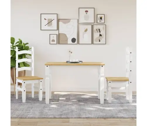 Tualetes Galdiņš Corona, Balts, 112X60X75 Cm, Priedes Masīvkoks Vidaxl