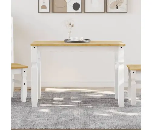 Tualetes Galdiņš Corona, Balts, 112X60X75 Cm, Priedes Masīvkoks Vidaxl