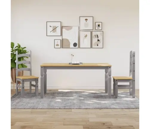 Tualetes Galdiņš Corona, Pelēks, 160X80X75Cm, Priedes Masīvkoks Vidaxl