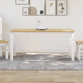 Tualetes Galdiņš Corona, Balts, 160X80X75 Cm, Priedes Masīvkoks Vidaxl Tualetes Galdiņš Corona, Balts, 160X80X75 Cm, Priedes Masīvkoks Vidaxl