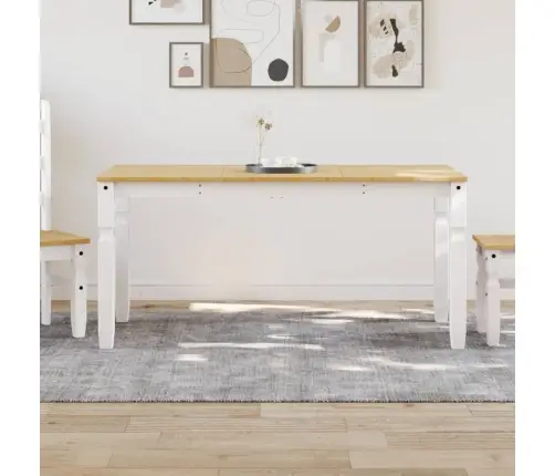 Tualetes Galdiņš Corona, Balts, 160X80X75 Cm, Priedes Masīvkoks Vidaxl