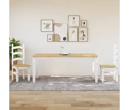 Tualetes Galdiņš Corona, Balts, 180X90X75 Cm, Priedes Masīvkoks Vidaxl