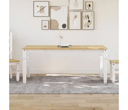 Tualetes Galdiņš Corona, Balts, 180X90X75 Cm, Priedes Masīvkoks Vidaxl