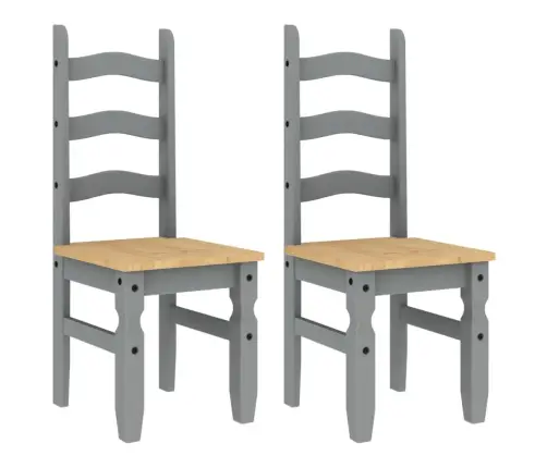 Söögitoolid 2 Tk, "Corona", Hall, 42 X 47 X 107 cm Männipuit Söögitoolid 2 Tk, "Corona", Hall, 42 X 47 X 107 cm Männipuit