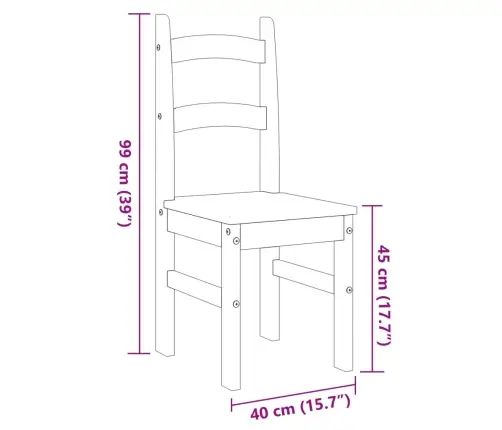 Dārza Krēsli, 2 Gab., 40X46X99 Cm, Priedes Masīvkoks Vidaxl