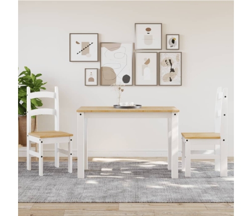 Söögitoolid 2 Tk, Valge, 40X46X99 cm Männipuit