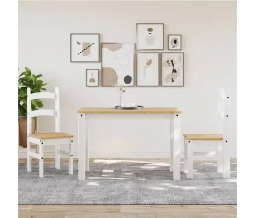 Valgomojo Kėdės, 2Vnt., Baltos, 40X46X99cm Pušies Masyvas