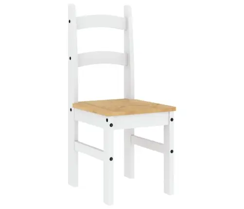 Valgomojo Kėdės, 2Vnt., Baltos, 40X46X99cm Pušies Masyvas