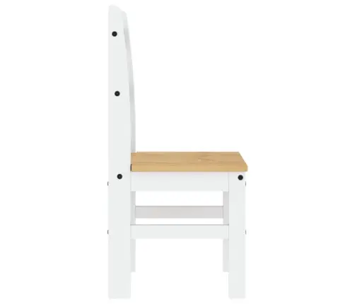 Valgomojo Kėdės, 2Vnt., Baltos, 40X46X99cm Pušies Masyvas