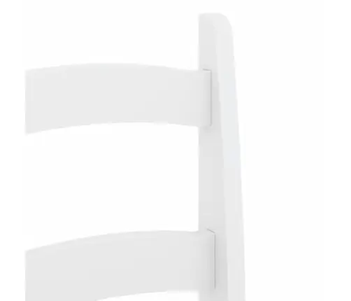 Valgomojo Kėdės, 2Vnt., Baltos, 40X46X99cm Pušies Masyvas