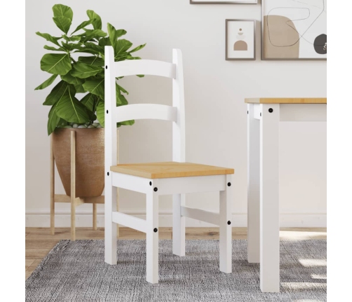 Söögitoolid 2 Tk, Valge, 40X46X99 cm Männipuit