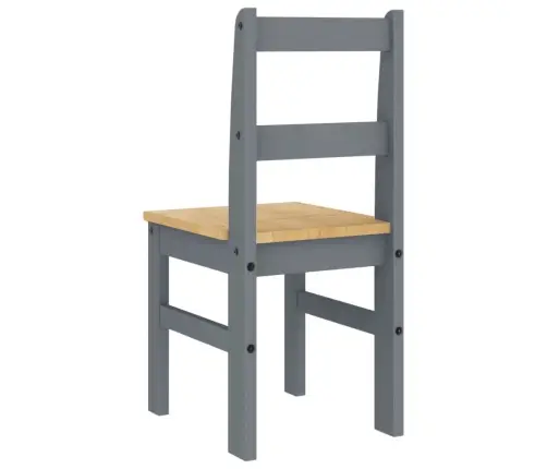 Krēsli Panama, 2 Gab., Pelēki, 40X46X90 Cm, Priedes Masīvkoks Vidaxl