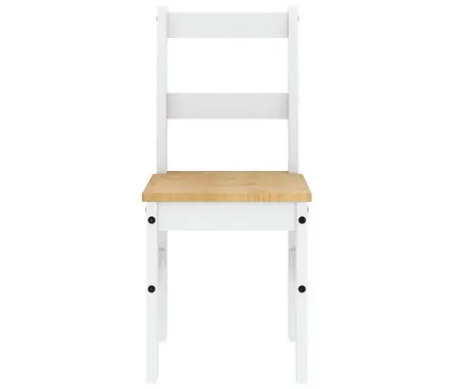 Krēsli Panama, 2 Gab., Balti, 40X46X90 Cm, Priedes Masīvkoks Vidaxl