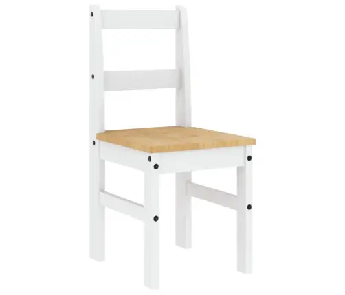 Krēsli Panama, 2 Gab., Balti, 40X46X90 Cm, Priedes Masīvkoks Vidaxl