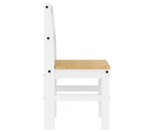 Krēsli Panama, 2 Gab., Balti, 40X46X90 Cm, Priedes Masīvkoks Vidaxl