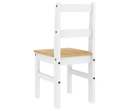 Krēsli Panama, 2 Gab., Balti, 40X46X90 Cm, Priedes Masīvkoks Vidaxl