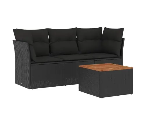 4-Daļīgs Dārza Dīvāna Komplekts Ar Matračiem, Pe Rotangpalma Vidaxl