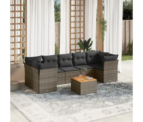 8-Osaline Aiadiivani Komplekt Patjadega, Hall, Polürotang