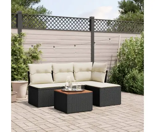 5-Osaline Aiadiivanikomplekt Patjadega, Must, Polürotang