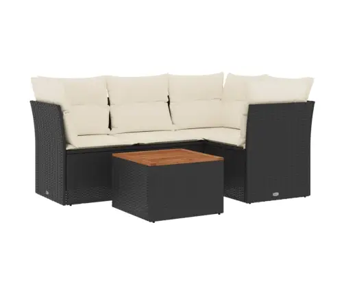 5-Daļīgs Dārza Dīvāna Komplekts Ar Matračiem, Pe Rotangpalma Vidaxl