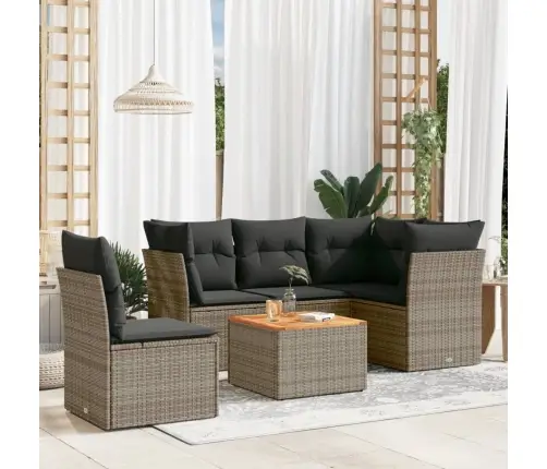 6-Osaline Aiadiivani Komplekt Patjadega, Hall, Polürotang