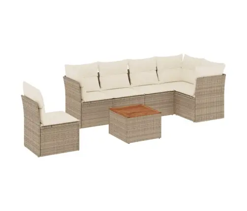 7-Osaline Aiadiivani Komplekt Patjadega, Beež, Polürotang