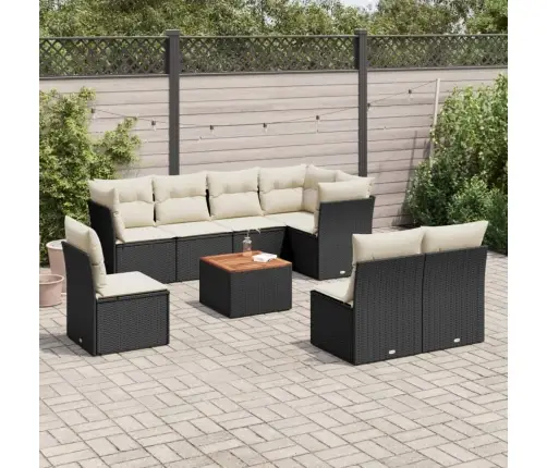 9-Osaline Aiadiivani Komplekt Patjadega, Must, Polürotang