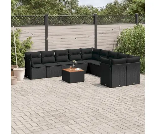 11-Osaline Aiadiivani Komplekt Patjadega, Must, Polürotang