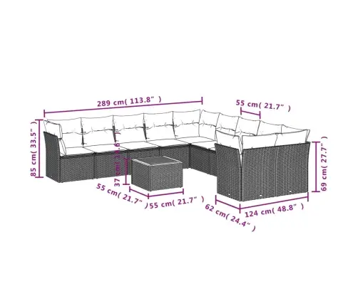 11-Osaline Aiadiivani Komplekt Patjadega, Must, Polürotang