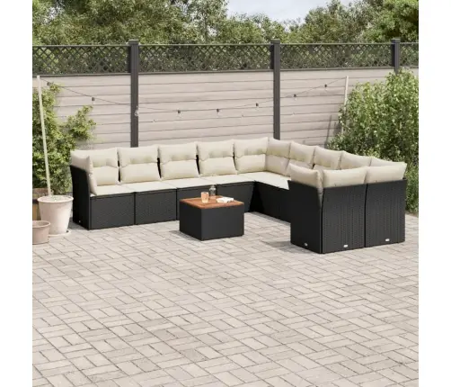 11-Osaline Aiadiivani Komplekt Patjadega, Must, Polürotang