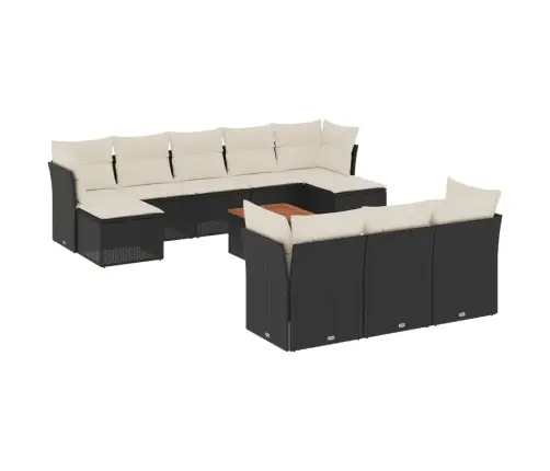 11-Osaline Aiadiivani Komplekt Patjadega, Must, Polürotang