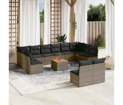 13-Osaline Aiadiivani Komplekt Patjadega, Hall, Polürotang