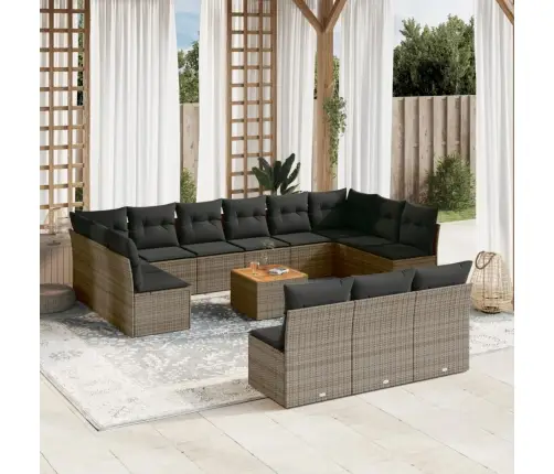 14-Osaline Aiadiivani Komplekt Patjadega, Hall, Polürotang