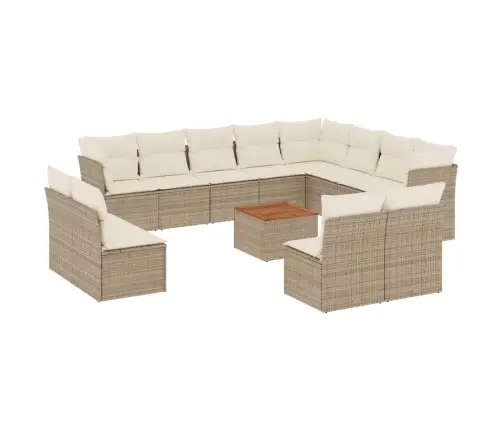 13-Osaline Aiadiivani Komplekt Patjadega, Beež , Polürotang