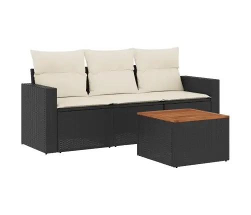 4-Daļīgs Dārza Dīvāna Komplekts Ar Matračiem, Pe Rotangpalma Vidaxl