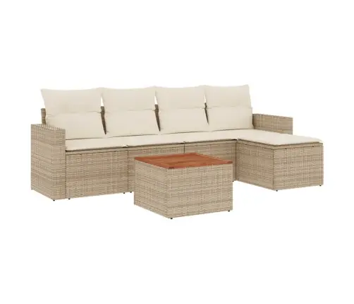 6-Osaline Aiadiivani Komplekt Patjadega, Beež, Polürotang